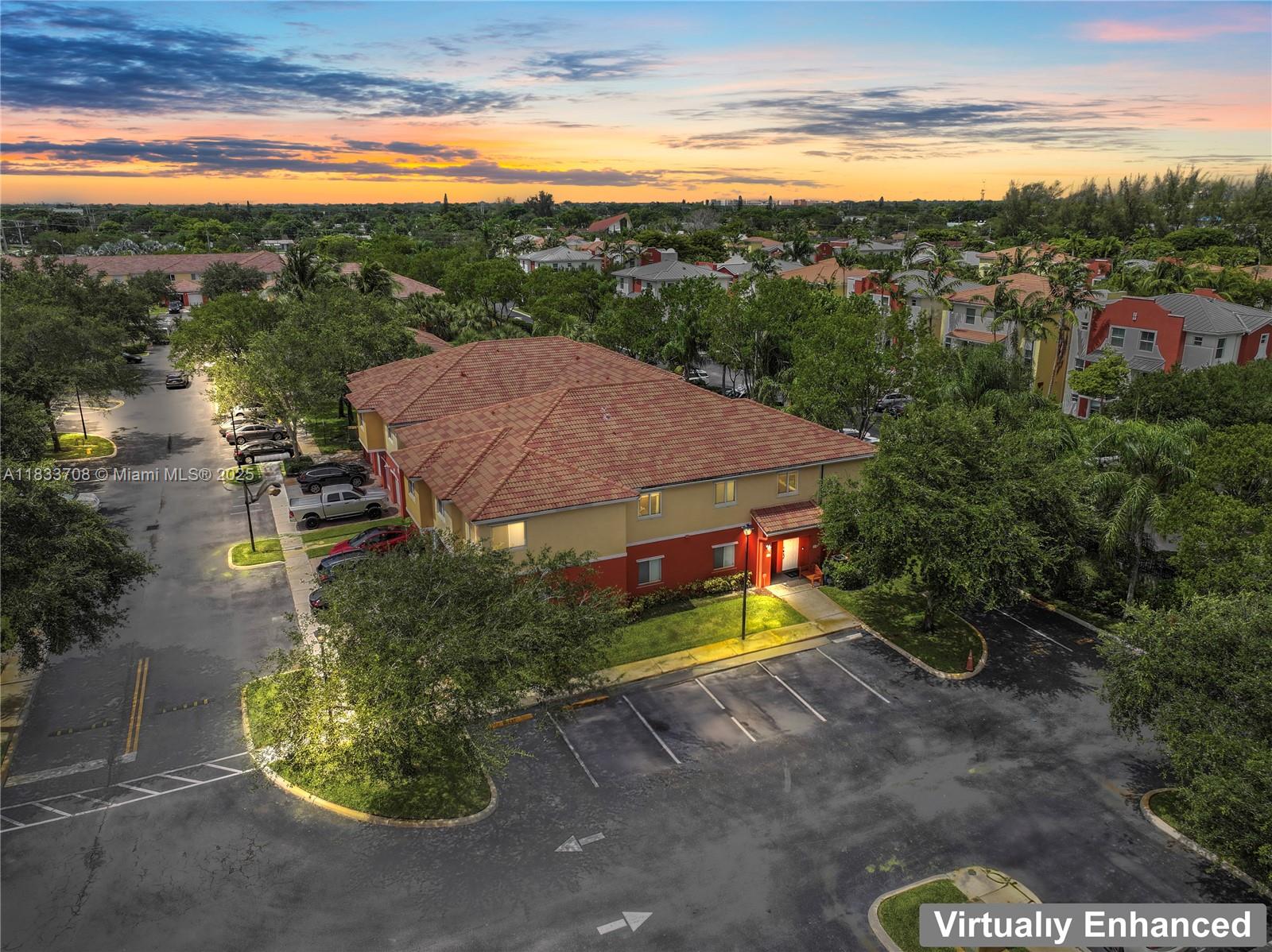 Welcome to this Distinctive Gated Community of Just 56 Townhomes centrally located and close to major highways, hospitals, shopping, dining & more! Drive through the gate into a beautifully landscaped tropical oasis. This spacious & move-in-ready townhome features a private entrance, an attached garage w/electric screen enclosure. The main living area boasts 10-foot ceilings, a bright & airy living room & a modern open kitchen. The large primary suite offers a luxurious walk-in closet, while two additional bedrooms, a full bathroom, laundry area, and linen closet provide practical living space. Full impact windows offer security. Amenities include pool, playground, & ample guest parking.
Association requires a minimum 680 credit score and background approval. Make this your new home!