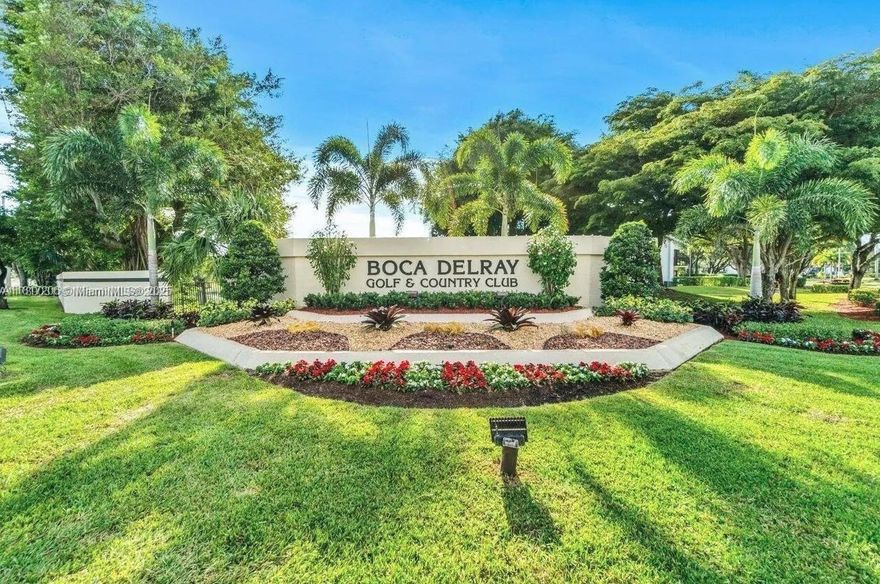 Enjoy resort-style living in this spacious 3-bed, 2.5-bath villa in Boca Delray Golf & Country Club, a gated 55 and over community in East Delray Beach. Relax with peaceful green space views and take advantage of amenities like an 18-hole golf course, tennis, pickleball, pools, Jacuzzi, fitness center, clubhouse, and more. Manned security, tree-lined streets, and a vibrant social scene complete the lifestyle. Just minutes from Downtown Delray, shopping, dining, and beaches! Move in and start creating your best memories. Come see it—you just might fall in love!