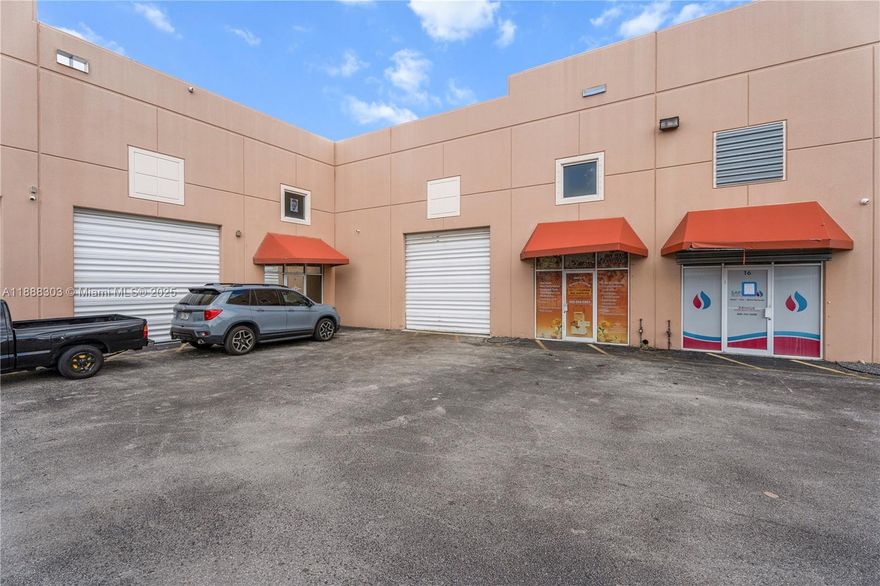 Rarely-available 6,121 SF corner warehouse condo perfect for owner-user or investment. Prime location one block from Tamiami Airport and next to Amazon’s Distribution Center. The warehouse is 5,765 SF +/- clear, featuring a bay door, 25’ +/- ceilings, twin T construction, 3-phase electric and concrete floors. Adjoining 356 SF +/- office/retail shop fully air-conditioned with separate customer entrance. 2 rest rooms, 5 assigned parking spaces in the building parking lot, plus additional guest parking. Light industrial / manufacturing permitted. Premier location for business owners who value proximity to Tamiami Airport, Florida’s Turnpike, 874, and easy access to all points in South Florida. Please contact Frank Kissel for complete details or to schedule a tour.