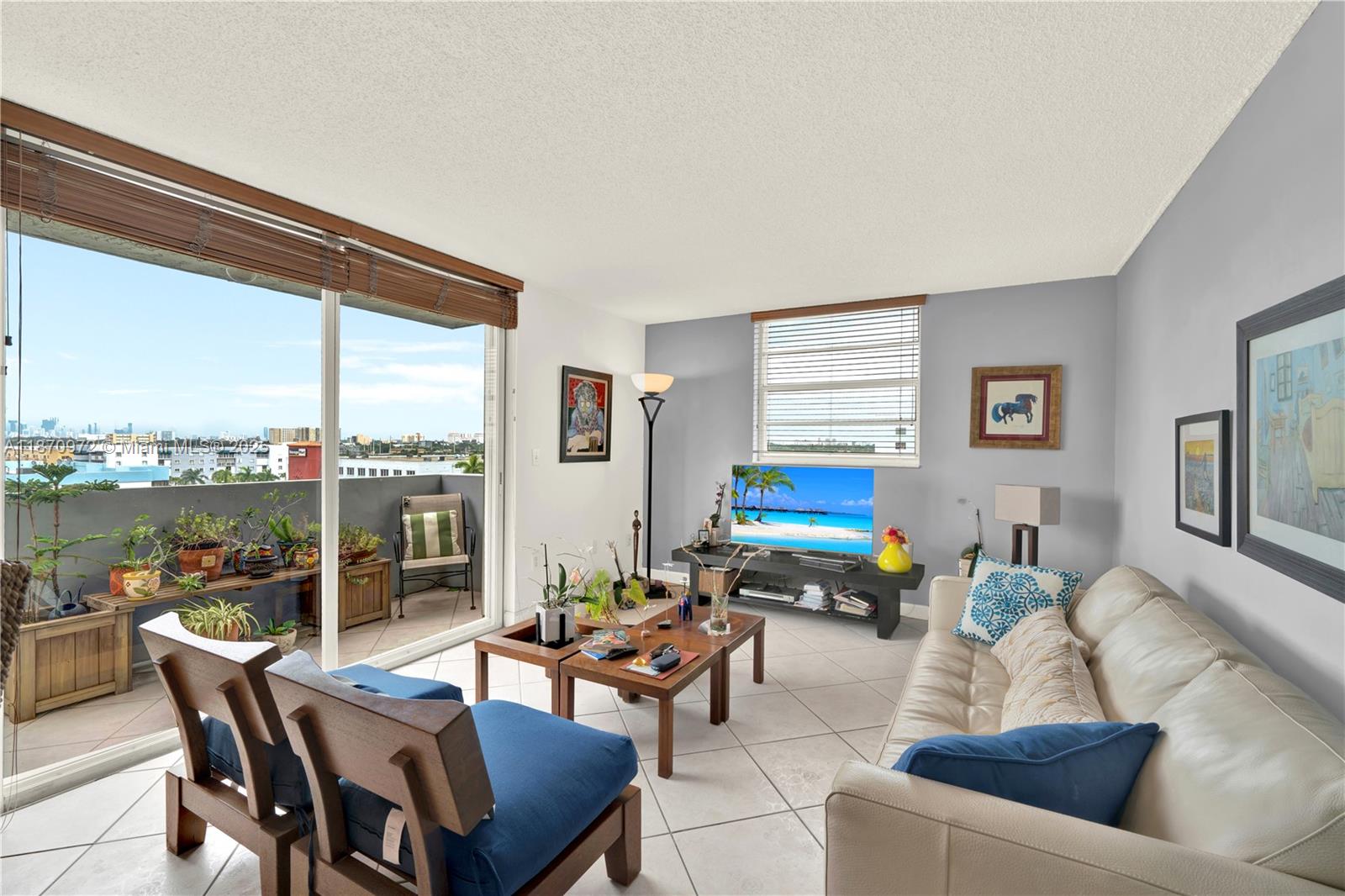 Spacious 3 bedrooms, 2 bath corner condo with breathtaking Miami skyline views. Centrally located in Miami, just 8 minutes from Miami International Airport, 13 minutes from Brickell City Center, 13 minutes from The Shops at Merrick Park in Coral Gables, 14 minutes from Dolphin Mall in Doral, and 15 minutes from Dadeland Mall, with easy access to public transportation. Enjoy 1 balcony in the living room and 1 balcony in the master bedroom, perfect for relaxing or entertaining. Includes 2 assigned parking spots plus visitor parking. Washer and dryer inside the unit, two gated entrances, and an elevator.
