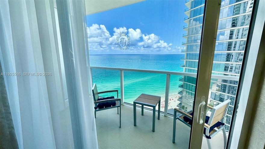 PRIME LOCATION* Fully Renovated in 2024, this Oceanview Deluxe Studio (551 sqft.) at Trump International Hotel unit 2512 In Sunny isles Beach!
Offers Luxury, Comfort & Unbeatable views. The unit features 2 New Queen Beds, Italian furnishings, a Spacious full bath & a Private Balcony overlooking the Ocean. Enjoy Wet Bar and a modern white kitchenette with Nescafé coffee station, 65-inch TV, premium linens, blackout shades & Elegant lighting throughout. The Resort provides access to Spa, Pools, Gym, Beach services, dining options & valet parking. Walk to Top Restaurants, Shops & Entertainment. A turnkey Oceanfront Gem—Perfect for Personal use or Investment. ARNBN -STR-02900.