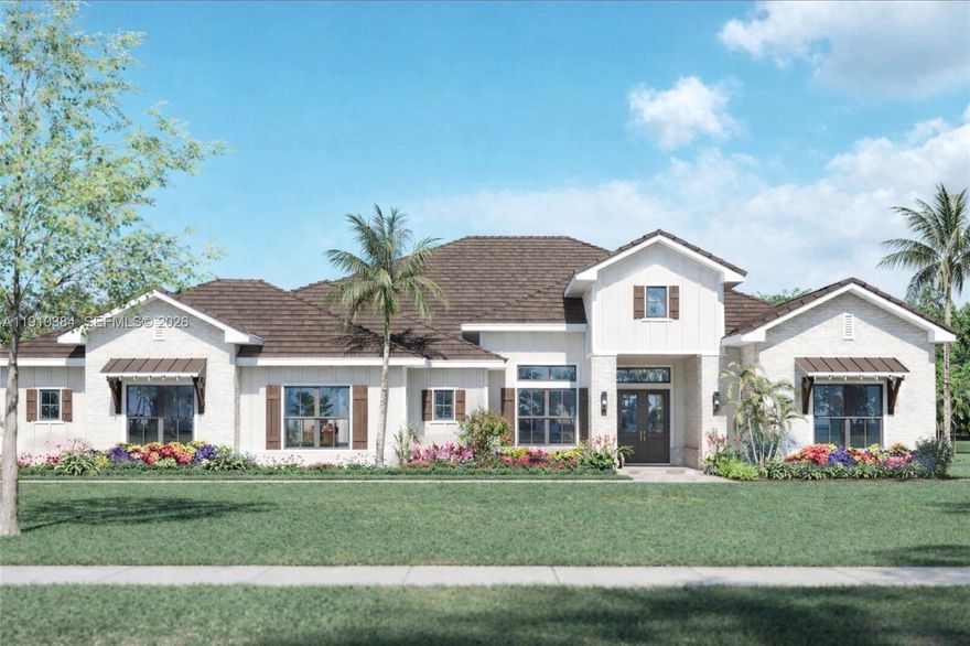 COMPLETION BY MARCH 2026! Introducing The Laurel Home, a stunning new creation by Lowell Homes in the exclusive Flamingo Ranch Estates. Nestled along Peaceful Ridge Trail, this private enclave offers luxury living without an HOA. This single-story architectural masterpiece combines timeless elegance with modern functionality Featuring 5 br & 6 baths + club room & family room, every detail has been thoughtfully designed for family living and entertaining. The spacious living area flows seamlessly into the grand kitchen, breakfast nook, and formal dining room with a butler pantry—ideal for hosting gatherings. The chef’s kitchen is equipped with top-tier stainless steel Jenn-Air appliances, sleek quartz countertops, abundant cabinet & pantry space, making it a culinary dream.