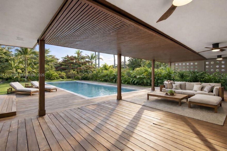 Move-in ready. Discover refined tropical modern living in this exquisitely remodeled riverfront El Portal residence overlooking the picturesque Little River. Masterfully redesigned by Paola Rossi Design Studio, this 4bed/3bath home is filled with natural light that flows gracefully through every corner, highlighting the home’s elegant open layout, premium finishes, and meticulous craftsmanship where no detail was spared. Immersed in lush landscaping, the outdoor oasis offers an expansive deck, shimmering heated & salted pool and covered terrace ideal for dining and hosting gatherings with serene water views. With a specially designed fishing deck to enjoy your evenings, enjoy direct access to kayaking, paddleboarding, and nature. This property delivers a rare blend of luxury, tranquility, and investment potential in one of Miami’s most vibrant neighborhoods.