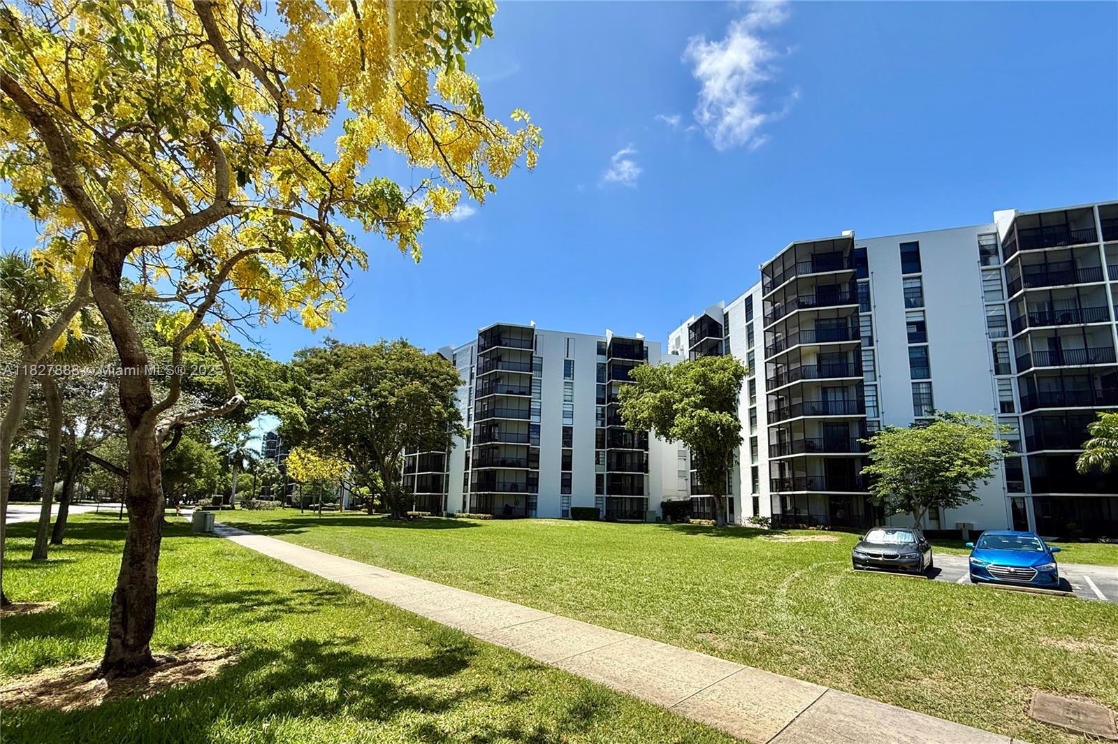 BEAUTIFUL 2 BEDROOM, 2 BATH CONDO LOCATED IN THE HEART OF AVENTURA, PERFECTLY SITUATED ON THE SCENIC WATERWAY. THE BATHROOMS ARE MODERN WHICH HAVE RECENTLY BEEN RENOVATED. JUST STEPS TO HOUSES OF WORSHIP & MINUTES FROM THE BEACH & EXCELLENT SCHOOLS! THIS RESIDENCE OFFERS AN UNBEATABLE LIFESTYLE. ENJOY A LARGE HEATED POOL, WITH A RELAXING BARBECUE AREA, A WELL-EQUIPPED GYM, CLUBHOUSE AND BEAUTIFULLY MAINTAINED GROUNDS. TAKE A STROLL ALONG THE FAMOUS DON SOFFER TRAIL OR EXPLORE THE NEARBY AVENTURA MALL - RATED ONE OF THE BEST MALLS IN THE COUNTRY. CLOSE TO THE BRIGHTLINE STATION FOR EASY TRAVEL & CONVENIENCE. ON-SITE MANAGEMENT AND GREAT AMENITIES MAKE THIS A TRULY SPECIAL PLACE TO CALL HOME. HURRICANE ACCORDIAN SHUTTERS. PARKING SPACE #230 & STORAGE LOCKER #501. EASY TO SHOW!