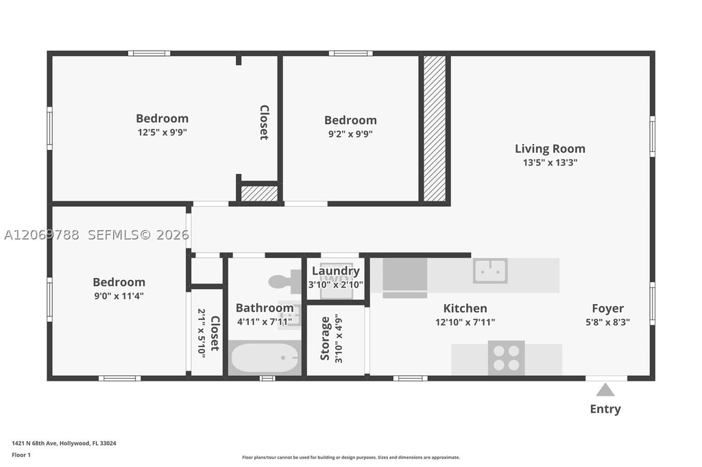 Photo of 1421 N 68th Ter #1421, Hollywood, FL 33024 (MLS # A12069788)