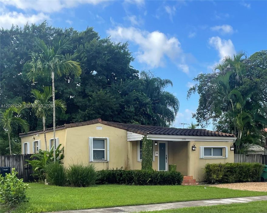 Welcome to this beautifully maintained 3-bedroom, 2 bath home located two blocks west of Coral Gables.  Sought after neighborhood with top-rated schools. Perfect blend of comfort, convenience and value.  Open concept white kitchen with stainless steel appliances opening to dining/living area.  Split bedroom layout. Remodeled bathrooms and beautiful wood floors.  Newer roof, updated A/C unit, and windows equipped with hurricane accordion shutters.  Large backyard features a concrete patio just off the kitchen, perfect for entertaining and outdoor dining. Centrally located near the University of Miami, major highways and premier shopping and dining destinations. Very easy to show.  Bring your buyers.  Will not last priced to sell fast.