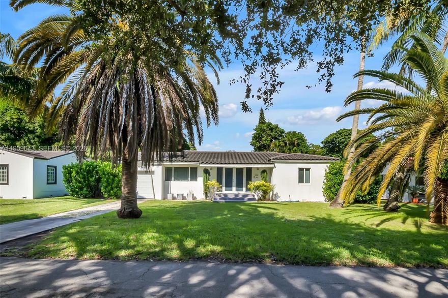 Charming Miami Shores home with 2 bedrooms + den and 1.5 baths. Move-in ready with a new roof, new 120-amp electrical panel, and impact windows throughout. Bright interior with Faux-wood ceramic floors, spacious living and dining areas, and natural light in every room. The den works perfectly as a home office, guest space, or playroom. Large lot just under 9,000 sq ft offers room for a pool, outdoor patio, or future expansion. Located on a quiet, tree-lined street close to shops, parks, Miami Shores Country Club, Biscayne Blvd, and just minutes to Miami Beach, Wynwood, and the Design District. A great opportunity to own in one of Miami’s most desirable neighborhoods.