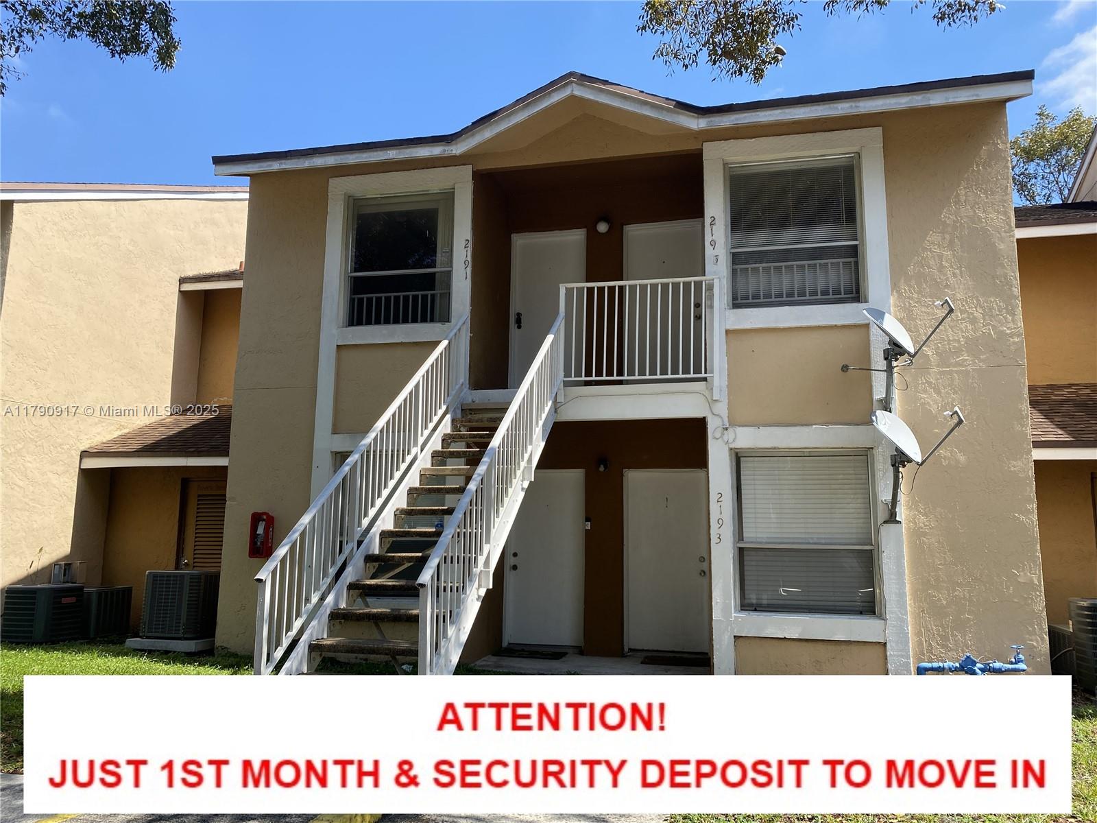 Rental Property at 2191 Sw 80th Ter 2191, Miramar, Broward County, Florida - Bedrooms: 1 
Bathrooms: 1  - $1,800 MO.