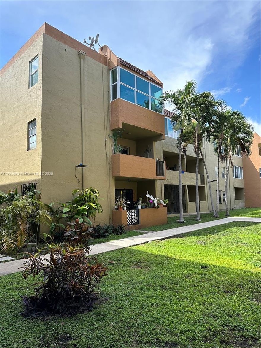 Spacious 2 bedrooms 1 bathroom corner condo on the 2nd floor overlooking the pool & in the highly desirable West Hialeah Condo Community! This light & airy condo features: ceramic tile floors throughout, large rooms & nice balcony with pool view. Location, Location. Close Westland Mall, Palmetto Hospital, I75 & Palmetto Expwy, schools, church, parks, supermarkets...