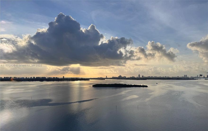 Entirely newly renovated unit, Oversized corner unit with rotunda.
Amazing water views to the intracoastal, ocean, and to the City.
Spacious living area with a large balcony and a view to the City Huge eat-in kitchen with balcony
2 large bedrooms
2 large bathrooms
1 Guest Bathroom

Monthly Maintenance is $2,575.32 including $491.86 of reserves 
Including cable, internet, TV, hot water, AC & insurance