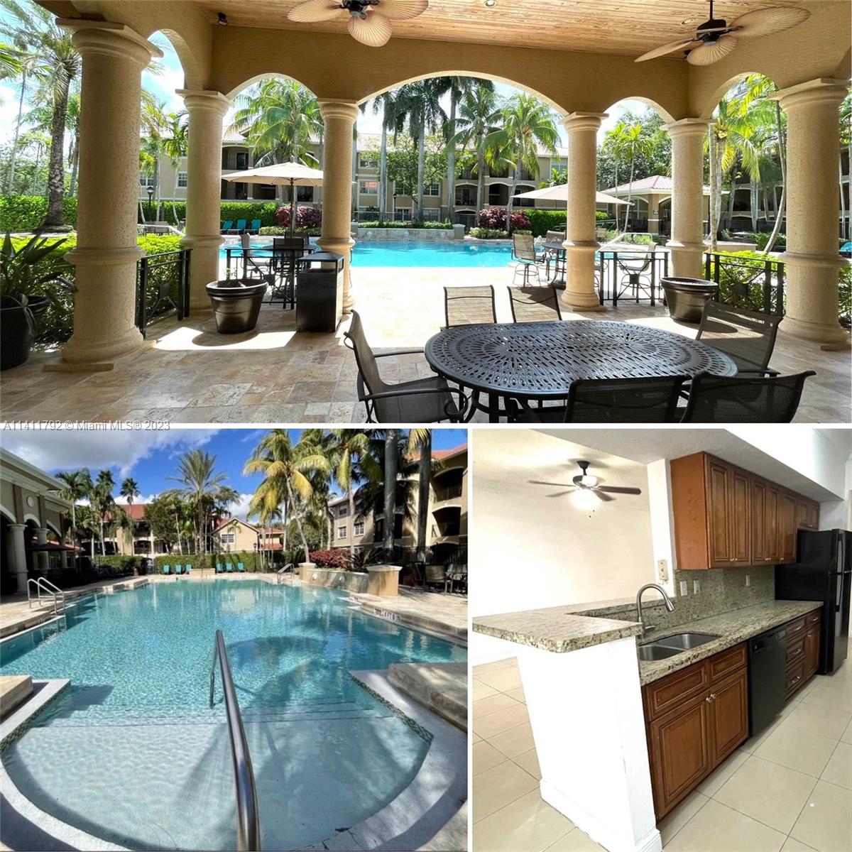 Excellent opportunity for Investors. Spacious 2 bedroom 2 bathrooms apartment with a nice garden view at the gated Community "THE MARQUESA." Newer Appliances," 2 " Assigned Parking Spaces Walking closets in every bedroom. Large balcony. Washer and Dryer inside the unit. Conveniently located near Pembroke Lakes, Pembroke Mall, Memorial Hospital, major Highways, and great restaurants. The Marquesa amenities include a beautiful Club House with Movie Theater, Gym, pool, and squash court. Rent 1st year of ownership.