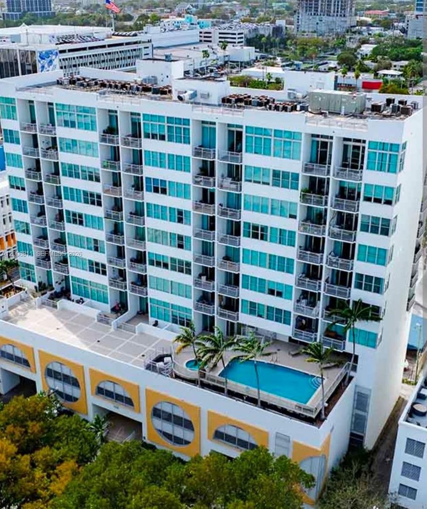 Beautiful views of the bay, 1 bedroom/1 bath plus Den, Laminated floors through out, granite counter tops, stainless steel appliances, 1 covered parking space assigned. Beautiful, washer an dryer inside the unit, The best location in Edgewater Area, with boutique building with total of 68 units, very close to Margaret Pace park, restaurants, supermarkets, and much more.