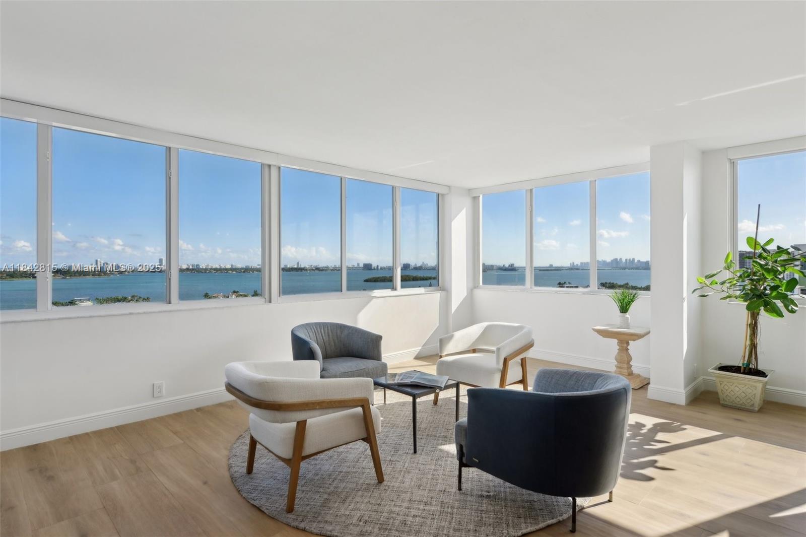 Experience breathtaking panoramic views of Indian Creek, the open bay, and the downtown skyline from this stunning condo. Boasting expansive windows for a 180-degree vista, this spacious turn-key residence offers both sunrise and sunset vistas. Features include impact windows, a modern kitchen, and a sleek primary bathroom. Conveniently located near Whole Foods, restaurants, tennis club and with easy access to the beach and Aventura Mall. Can also be rented furnished!!