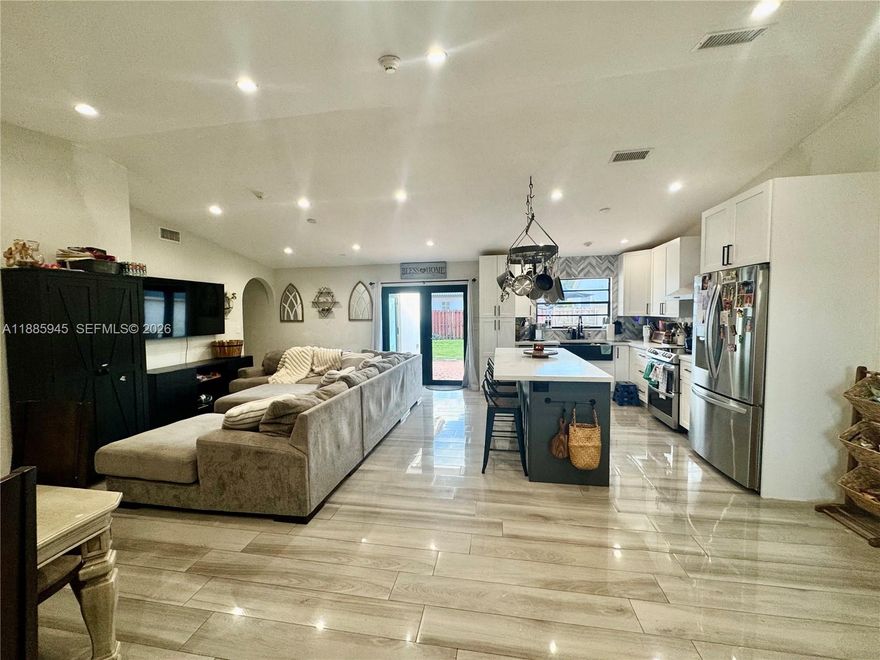 Welcome to your dream home in the heart of Kendall! This beautifully updated 4-bedroom, 3-bathroom residence offers 1,653 sq. ft. of living space designed for comfort and style.
Step inside to a bright, open-concept kitchen with brand-new appliances and sturdy ceiling pot rack, perfect for entertaining and everyday living. The home features a new tile roof (less than 1 year old), impact doors, and hurricane shutters—providing peace of mind and lasting value.
Enjoy South Florida living in the spacious private yard, ideal for gatherings, kids, or pets. Nestled within a secure gated community, this home combines privacy with convenience.
Located just minutes from top schools, shopping, dining, and major highways, this property offers the perfect blend of lifestyle and location.