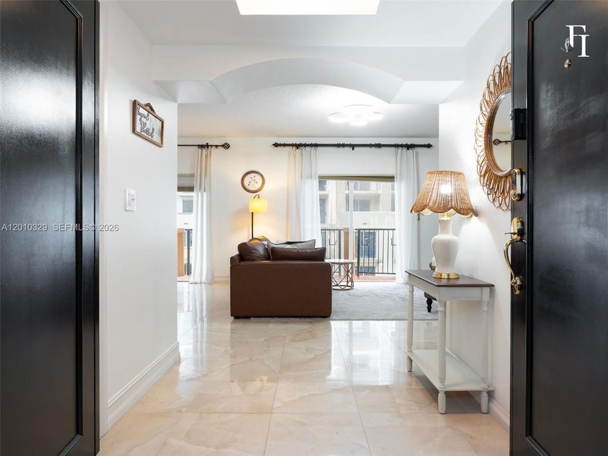 Beautifully updated 2-bedroom, 2-bath residence in the heart of Coral Gables. This well-designed unit features a desirable split floor plan with spacious living and dining areas, perfect for both everyday living and entertaining. The property offers the rare combination of a private balcony and an additional terrace, providing multiple outdoor spaces to enjoy. The kitchen and bathrooms have been tastefully updated, offering a clean and modern feel. The primary suite includes a walk-in closet and en-suite bath, while the second bedroom is well-sized with convenient access to a full bathroom. 
Located in a boutique building just minutes from Miracle Mile, Coral Gables Country Club, dining, shopping, and top local amenities. A great opportunity to own a move-in-ready residence in one of Miami’s most desirable neighborhoods.
Property has 2 covered assigned parking spaces and 1 storage unit.