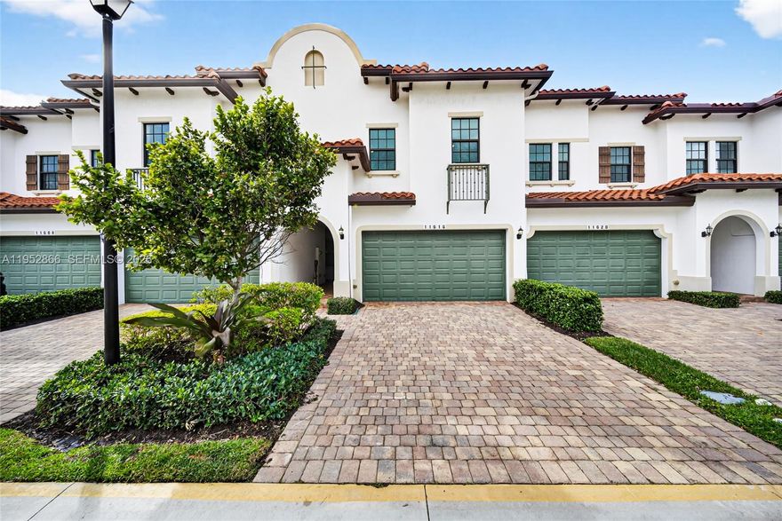 Built in 2018 and located within the gated Raintree community, this Vallejo model townhome sits on a prime waterfront lot and offers 3 Bedrooms, 2.5 Bathrooms, a Den, and a 2-car Garage. | The open-concept layout features a beautifully Upgraded Kitchen with Pantry, Automatic Blinds in the main living areas and primary bedroom, and fully Impact Windows and Doors throughout. | Primary Bedroom features 2 Walk-In Closets and a Private Balcony. | Raintree provides resort-style amenities including a pool, fitness center, and on-site management. | Centrally located just minutes from dining, shopping, and major highways. | This home presents a rare blend of comfort, convenience, and like-new condition.