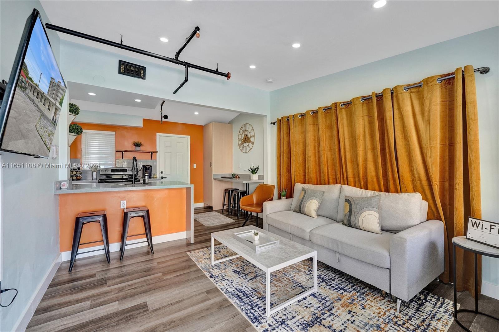 Welcome to Apartment #1, a beautifully remodeled unit 1 bedroom, 1 bathroom in a well-maintained multifamily building located in North Miami. Enjoy modern living in a secure environment with gated parking for added peace of mind. This stylish and fully furnished apartment has brand new appliances and one parking space assign. One pet under 30 lbs is allowed with restrictions and a non-refundable pet fee of $250. Tenant liability insurance is required prior moving in.