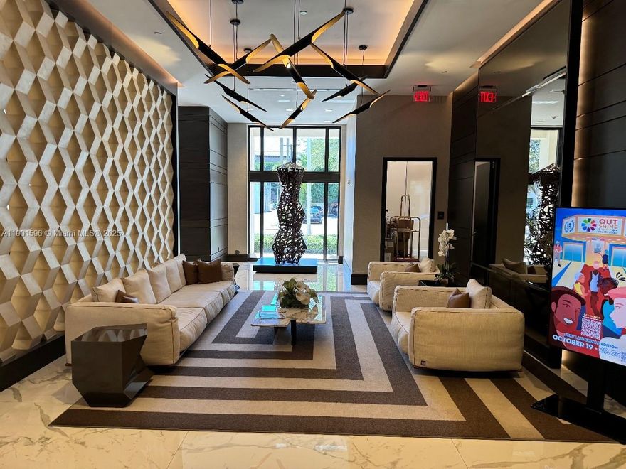 Experience elevated living in a newer 1-bed, 1-bath + den room at Merrick Manor, Coral Gables premier boutique condominium. This modern unit offers 778 sq ft of living space, complemented by a private terrace and one assigned covered parking space. The versatile den, fully enclosed with a closet, serves as an ideal second bedroom, home office, or guest suite. Inside, you'll find high-end finishes including white porcelain tile flooring throughout, Italkraft cabinetry, white quartz countertops, and state-of-the-art Bosch appliances. Additional amenities include a in-unit washer and dryer, and keyless entry. Residents enjoy resort-style amenities such as a saline-heated pool, summer kitchen, full equipped business center, gym, 24 hour concierge and valet.