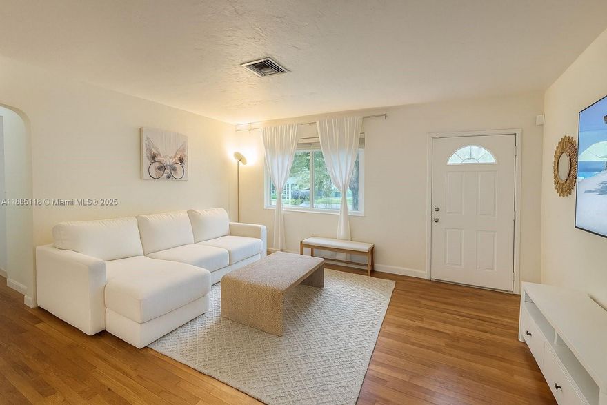 **FURNISHED OR UNFURNISHED - Sitting on a spacious 10,000+ SF lot right on the border of Biscayne Park and North Miami, this 4-bedroom, 2-bath home offers a great layout filled with natural light. The property features a large backyard perfect for outdoor entertaining, relaxing, or family time. Inside, you'll find a well-maintained interior with a dedicated laundry area and extra storage. The location is ideal, with easy access to major roads, downtown, the beach, the airport, and plenty of dining and shopping options nearby. A rare opportunity to lease in one of the area's most convenient and connected neighborhoods.