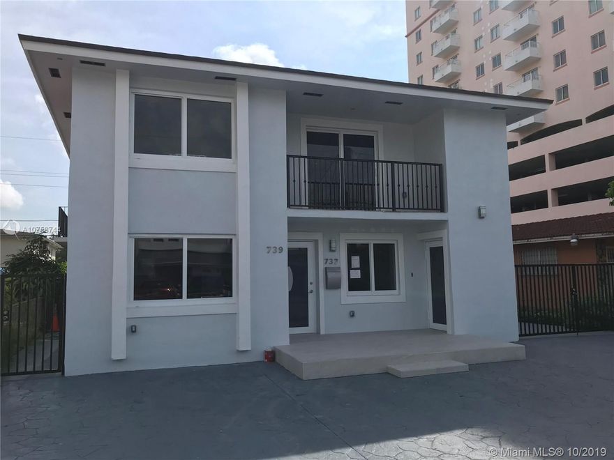 Completely renovated income producing property, Bring your buyers and send your offers!!! Two story Duplex with 3 bedrooms and 2 bathrooms each unit. Individual electrical panel and water meters, washer & dryer room for each unit. WONT LAST!!! Walking distance from the Marlins Stadium, Fabulous investment opportunity with a great GPI of approximately 57K, Completely remodeled kitchen with granite, bathrooms, New A/C units .  Roof and trusses, plumbing, impact windows and doors along with fresh paint. All improvements have been completed with proper permits from the City of Miami building department.
