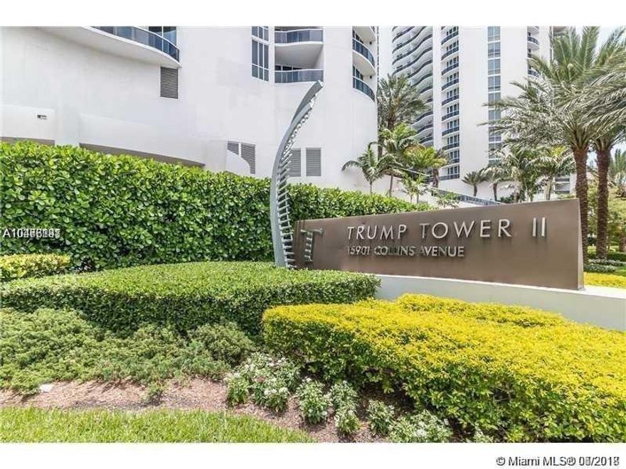 This amazing & Spectacular unit at Trump Tower 2 in Sunny Isles. Right on the sand, unit offers 2 bed 2 bath spectacular views from every room,amazing kitchen and bath finishes, plenty of footage. Panoramic views of the intercostal and night time city lights,  with sensual sunsets.. Nothing held back in the amenities, pool deck, spa, or gym,beach service & private restaurant custom closets, 2 pools, restaurant on beach, 24 hrs Valet, concierge. Gourmet kitchen with Italian cabinetry, marble countertops, sub zero, bosch & wolf appliances.