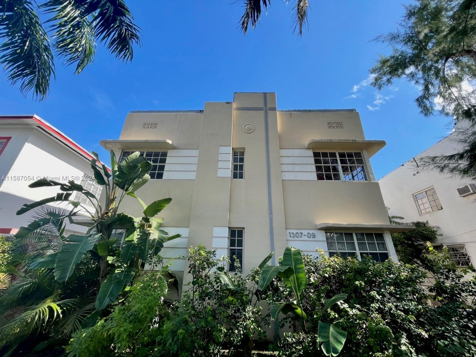Spacious 1-bedroom located in the Iconic Art Deco charm, evoking the classic Miami vibe. Sunlit interiors radiate brightness and warmth, Timeless vintage hardwood floors, central AC unit, beautiful kitchen and washer/dryer! Close to Lincoln Road, stores and shops in the area. Ample public transportation options for easy commuting. Unfurnished unit, offering a blank canvas for personalization. This gem won't last long. Schedule your private tour today and envision your Miami lifestyle in this remarkable South Beach residence.