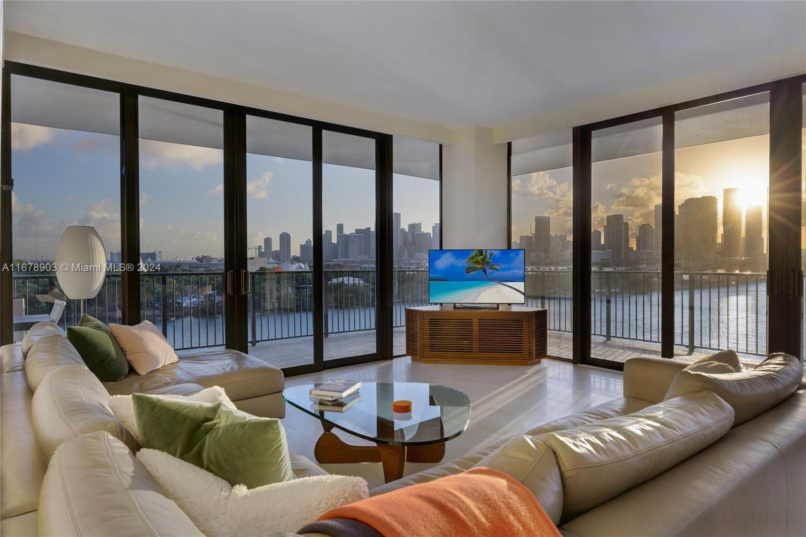 Welcome to the coveted corner residence at 1000 Venetian, where breathtaking views meet unparalleled elegance. This home boasts an expansive open-concept living and dining area that flows seamlessly into an exquisite custom Italian kitchen. Positioned in the sought-after '04 line, it features an impressive 850-square-foot wraparound balcony, offering sweeping southwest panoramic views. Residents enjoy exceptional amenities, including a clubhouse, two tennis courts, a basketball court, two pools, a spa, a children’s play area, a pet area, a fully equipped gym, and BBQ facilities, providing a truly luxurious lifestyle.