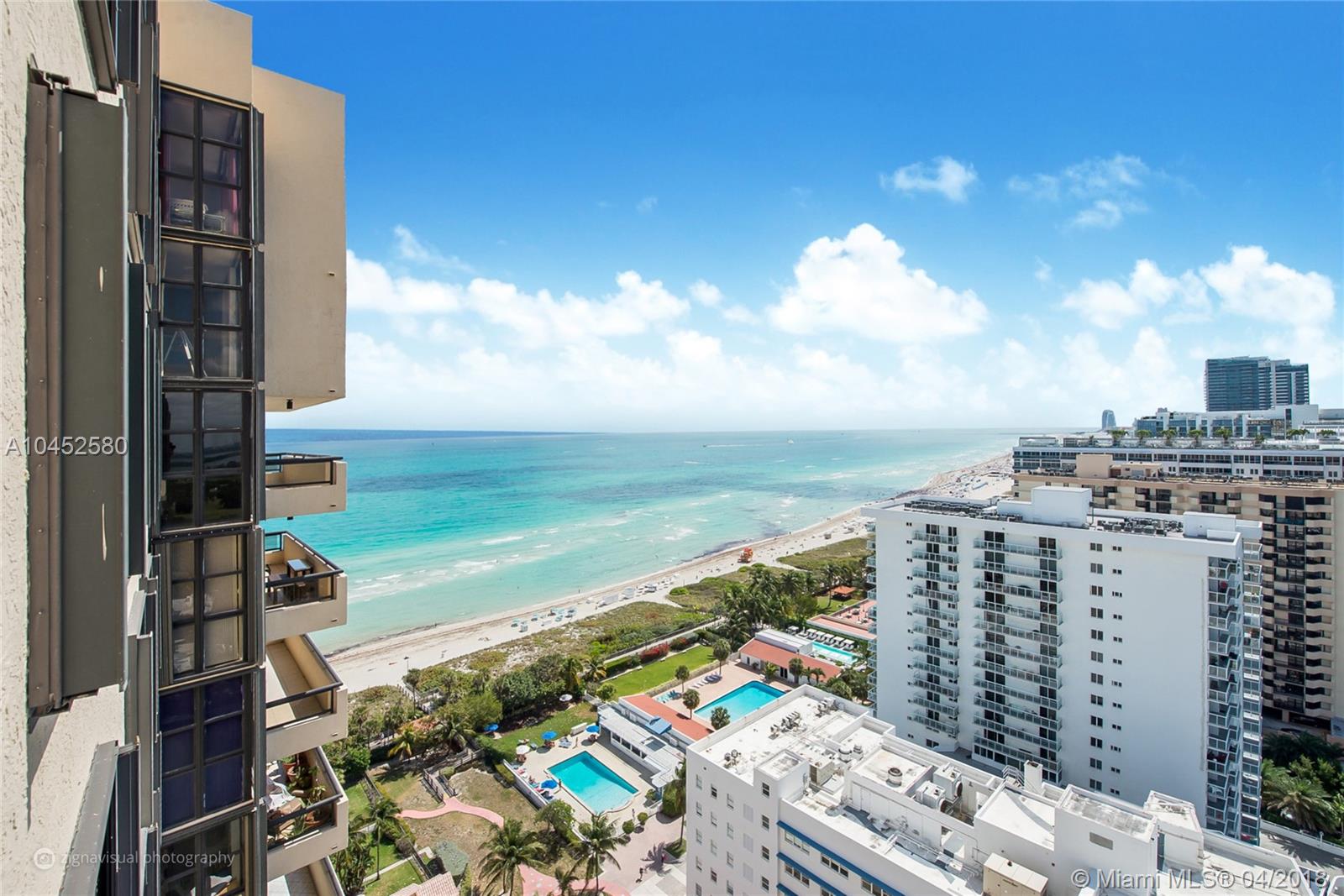 SPECTACULAR VIEWS OF THE OCEAN, BEACH, SOUTH BEACH, DOWNTOWN MIAMI SKYLINE, INTRACOASTAL AND BISCAYNE BAY FROM THIS 24TH FLOOR, CORNER UNIT AT CLUB ATLANTIS. Walk down to the ocean, boardwalk, beach activities. Walking distance or take a ride on the free trolley to Lincoln Road and South Beach. Full service condo including beach club with olympic size pool, gazebo and bbq area, gym, sauna, convenience store, concierge, 24 hour security, valet parking, meeting rooms, storage and more.