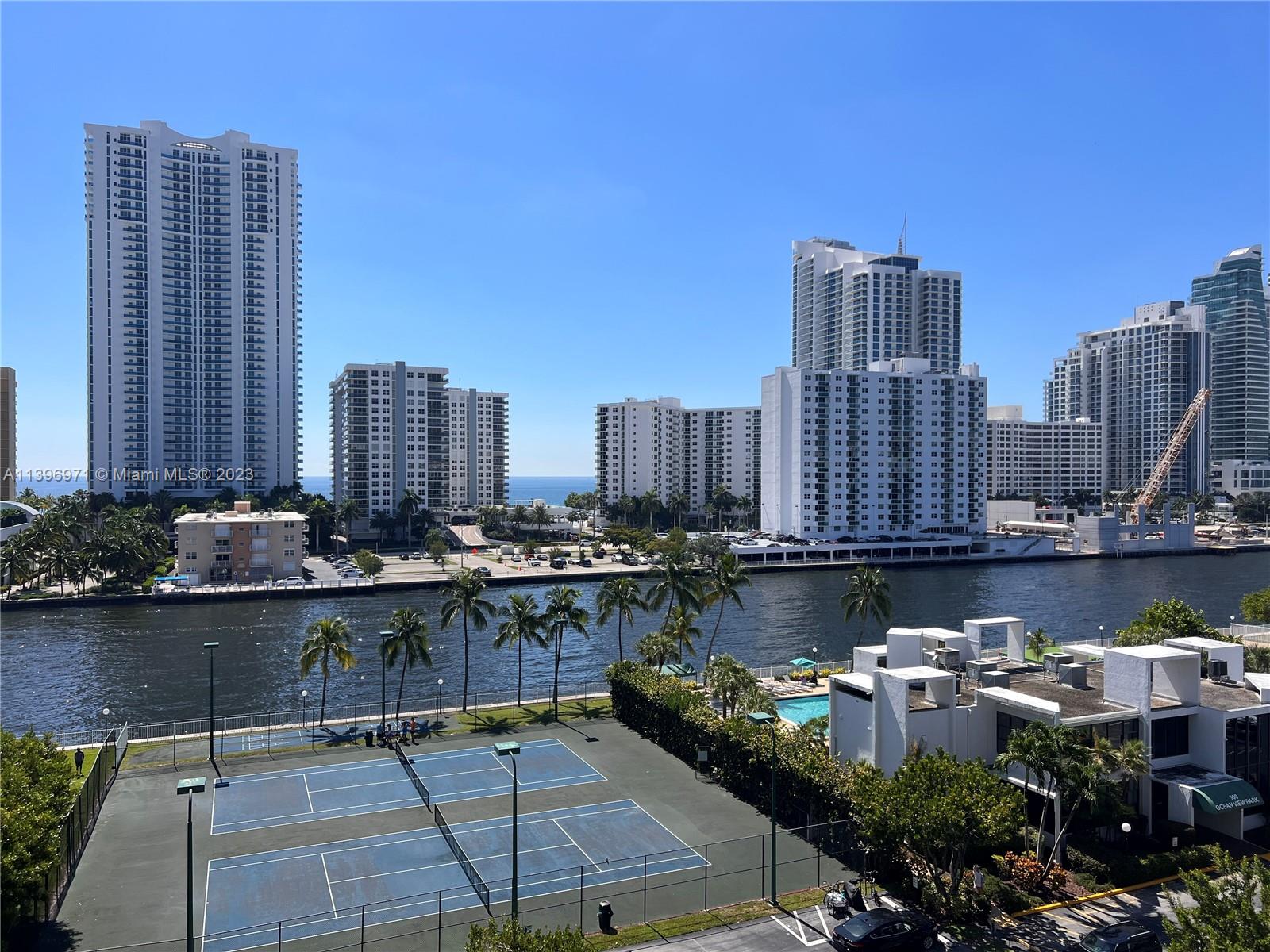 Enjoy the resort style living! Beautifull large unit, freshly painted,1 bedroom ,1 and 1/2 bath with Den that can be used as an additional bedroom or office. East view to the Intracoastal and Ocean from every room. Unfurnished. Master bathroom features: Large Jacuzzi Spa tub, double sink with granite countertop, Italian Porcelain tiles, carpeted master bedroom, walk in closet. Exercise room, cabana bathrooms, sauna room, s, tennis courts, pool located right by the Intracoastal side with a large deck & seating areas plus B.B.Q and canopies. Security systems. No pets. Approval required by Association, Minimum 700 credit score. Centrally located in Three Islands close to ports, airports, beach and shopping