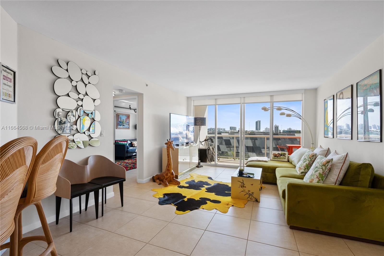Available 10/14/2024 for an annual, unfurnished lease. This 2 Bedroom, 2 Bathroom unit is conveniently located in the heart of Sunset Harbour, close to the best restaurants, fitness boutiques, and galleries. Unit 711 is located on the resort-deck level where you can access the pool, gym, and clubhouse. The unit has tile floors, build-out closets, in-unit laundry, 1 balcony, 1 garage space (2nd parking space available at an extra cost), 24-hr Doorman, and valet. There is a built-in Murphy bed in the 2nd bedroom that will stay. The unit is not listed for sale, renewals are welcome.