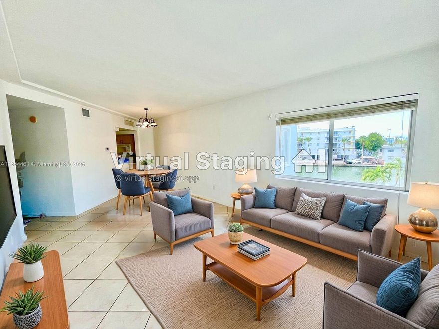 Don’t miss this beautiful 1-bedroom, 1-bath condo located on the 3rd floor with serene waterfront and pool views on a quiet, tree-lined street in Miami Beach. Nestled in the heart of Normandy Island, this bright  unit is just steps away from the beach, restaurants, shops, and exciting new developments—including the upcoming Aquatic Park and upscale dining spots. Tile flooring throughout, central AC and living room with a large window offering scenic views of the water and pool. The building features gated parking, a refreshing pool, and on-site laundry. Minutes from the beach, South Beach, Bal Harbour, Downtown Miami, Brickell, and more! Free Miami Beach trolley, with a stop conveniently located nearby. Miami Beach living at its best—peaceful, connected, and full of possibility!