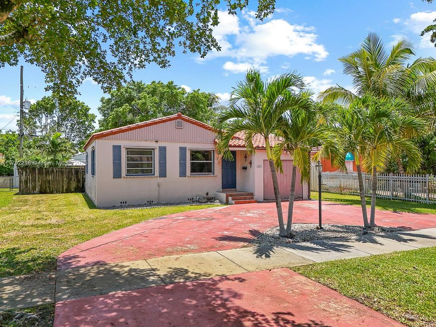 Centrally located West Miami  home for sale. 3 bedroom 2 bathroom , larger than tax roll. Tree lined street and ample yard. Circular driveway. Great starter home with tons of potential with minor touches. Call LA for more information.  Make it your own.