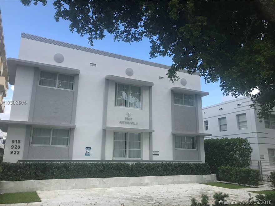 1 bedroom and 1 bath. Art Deco boutique building in the heart of South Beach. Unit has ceramic flooring and has been freshly painted and redone. Street Parking