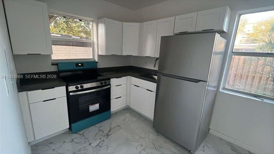 Completely remodeled and ready for first occupancy! This beautiful 1-bedroom, 1-bath apartment has been fully upgraded with brand-new finishes throughout. The unit features elegant porcelain flooring, a modern kitchen, a fully renovated bathroom, and a brand-new refrigerator and appliances. Everything is new and ready to enjoy.