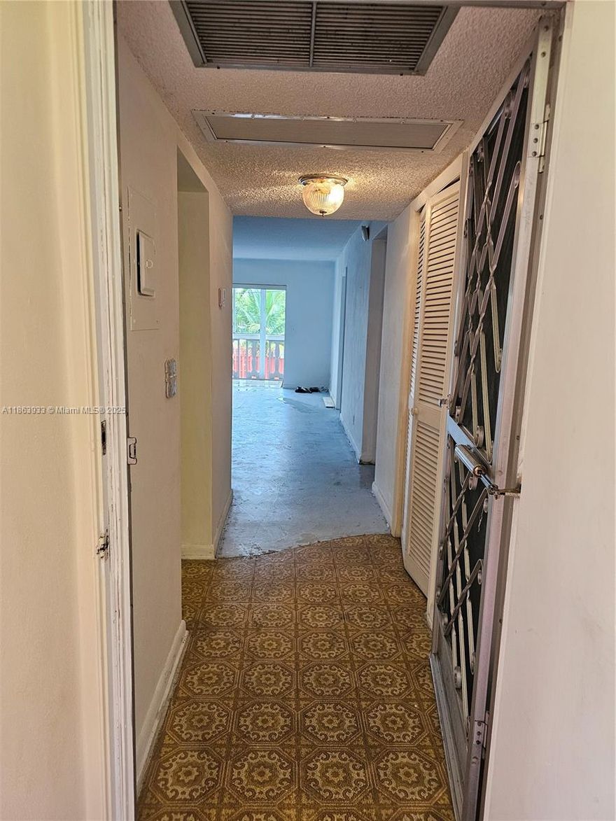 Huge 935+sqft condo in Hallandale's best spot. A perfect opportunity in this 2nd floor 2-bedroom, 1 large bath unit that has great potential and awaits your design flair. Located across from Gulfstream Park. With a free bus line steps away. Don't miss the chance to create equity and style a home to your taste. The building is actively undergoing a 5.5 mil renovation the assessment has been paid off by the owner.