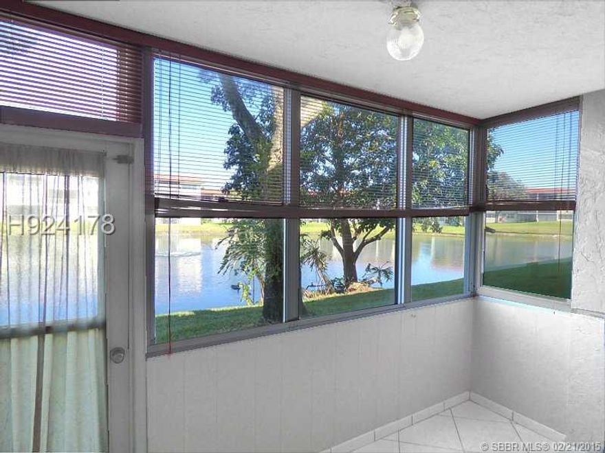 Move in ready 1 bedroom with beautiful water view. Extended living room-glass enclosed patio. Redone kitchen cabinets, replaced appliances. Redone glass door  master shower. Ceiling fan. back on market after minor mold remediation Assumable Total Svc, Con tract. Paid up rec lease. Free golf , 14 tennis courts, 7 pools, theater, fitness center, restaurant , 24 hr security,. Assoc. represents housing for older persons authorized (HOPA)..   *** IMPORTANT! See Broker Remarks below for occupancy qualifications.