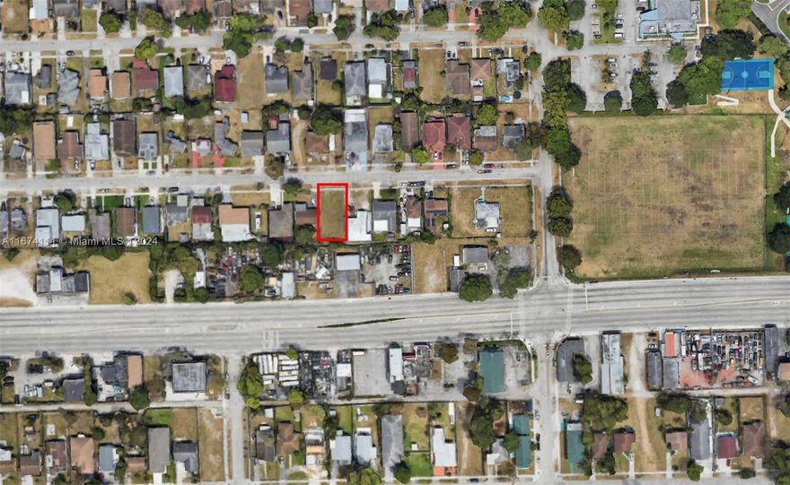 The parcel at Fletcher St., Hollywood, FL 33020 in Washington Park features a vibrant community with lush greenery. It's near parks, schools, and shopping, offering convenient access to major roadways and the Florida coastline, making it ideal for residential development.