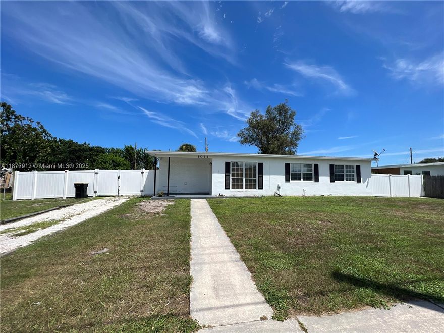Opportunity knocks in Palm Bay! This 3-bedroom, 1-bath home sits on a massive 12,157 sq ft lot, offering endless potential for expansion or outdoor living. Remodeled in 2000 and an upgraded central A/C system installed in 2023 for enhanced comfort (long-term warranty included) and a sleek vinyl fence enclosing the property. Whether you're looking to invest, downsize, or create your dream space, this property delivers value, space, and flexibility. A smart buy in a growing area. Tenant Occupied month to month.