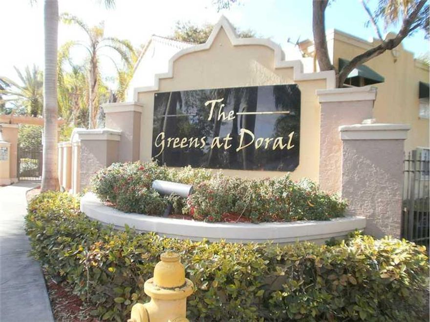 STOP LOOKING! Are you ready to move near the desired area of Doral? Take a look at this lovely and spacious 2 BD/2 BATH unit at The Greens in Doral!! Spaciously bright, with 1,128 sq.ft, split floor plan and recently painted! It's located on the 2nd floor , with high vaulted ceilings which gives it a bigger and brighter impression! Well kept kitchen and bathrooms, ceramic throughout and just cleaned carpet. Centrally located to Downtown Miami, MIA Airport, Shopping Centers, Malls and much more! Call today