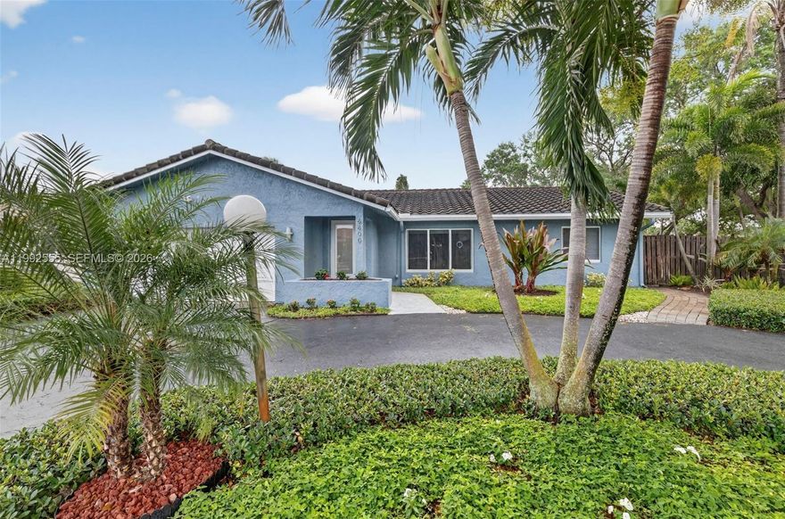 Exquisite Modern Ranch in Fort Lauderdale | No HOA
Discover unparalleled luxury and design in this meticulously maintained, 1,781 sq. ft. ranch-style sanctuary. Located at 6800 NW 24th Terrace, this 3-bedroom, 3-full bath masterpiece offers a sophisticated open-concept floor plan characterized by high-end finishes and an "absolute must-see" aesthetic.
The Great Room & Interior
From the moment you step onto the porcelain flooring that flows seamlessly throughout the entire home, the attention to detail is evident. The main living area boasts:
Architectural Elegance: Vaulted ceilings accented by custom trim, baseboards, and a stunning Natural Stone accent wall.
Designer Lighting: A custom chandelier and recessed lighting throughout create an inviting, high-end ambiance.
Seamless Design: High-quality window treatments and an open flow perfect for modern living.
A Chef’s Dream Kitchen
The enormous chef-style kitchen is the heart of the home, featuring:
Premium Finishes: Custom cabinetry, floating island, and gleaming glass tile backsplashes.
Top-Tier Appliances: Stainless steel suite, including a professional hood, side-by-side refrigerator with filtration, and double sink with custom fixtures.
Unique Touches: A charming breakfast nook with wood-panel wall accents provides a warm, finished look to the sleek design.