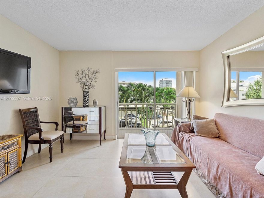 Coastal Towers 1 bedroom, 1 full bathroom furnished unit is located in Sunny Isles. Newer air conditioner! All tile floors! Nice sized bathroom. Laundry on floor. 1 assigned parking space. Gated community with a guard at the entrance and second security point in the lobby. All restaurants, cafes, and supermarkets and the BEACH are in walking distance. The building offers security, pool, gym, community room, event/banquet room,  indoor mailbox and more. Just bring your toothbrush!