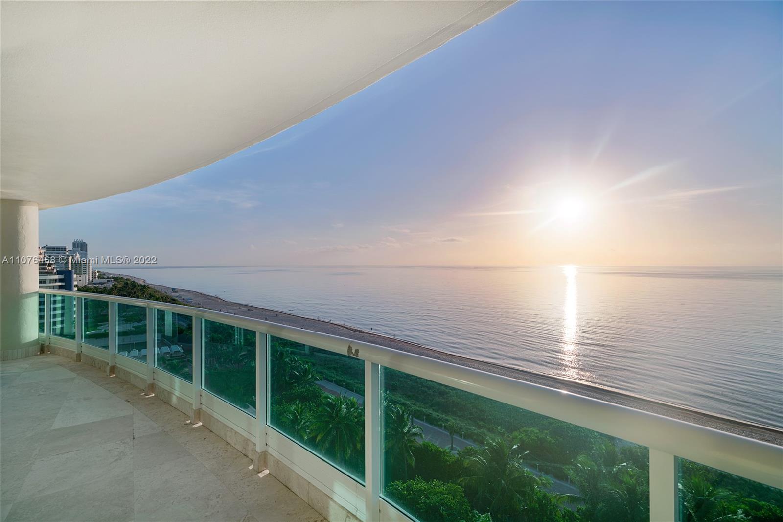 Welcome home to this mansion on the ocean. Over 5500 SF, this sprawling 4 bedroom residence is an artful combination of three units. With a private elevator direct access into the condo this really feels like a home. Enjoy spacious entertaining areas including a phenomenal ocean facing living room, formal dining room, spacious kitchen with breakfast room and family/media room. Other features throughout include intricate wood millwork, wine closet, great art walls, motorized window treatments etc. Kitchen has two separate ovens, 4 sinks, full size subzero. The primary suite is palatial and includes a sitting area, two well appointed bathrooms, multiple walk in closets and storage areas. Condo enjoys multiple terraces. This phenomenal boutique building enjoys 5 star services.