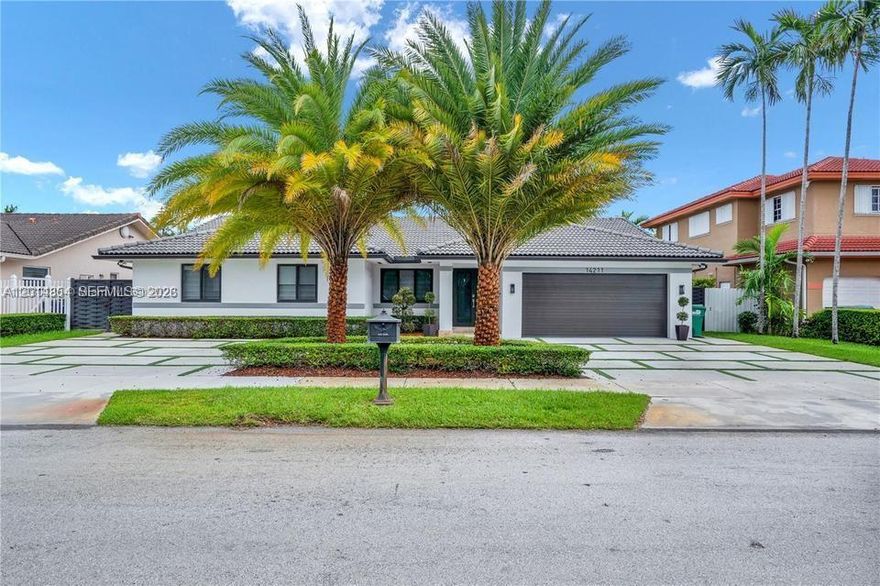 Welcome to your dream home!!! This stunning Miami residence, combines modern elegance with thoughtful design. It features 4 / 2.5.Every bedroom has custom closets .Offers a beautiful kitchen with state-of-the-art appliances, and quartz countertops, including a wall oven and microwave combo, Impact resistance doors and windows. 2 AC Units. The two-car garage has unit AC, custom cabinetry, exit door. Outside enjoy a heated and saltwater pool, expansive patio, outdoor kitchen, built-in grill, and pergola and gas generator Located in a quiet neighborhood with easy access to top schools, shopping, and major roads. Motivated Seller !!!!!! The Dinning room chandelier is not included, as well as the Kids rooms' lamps.