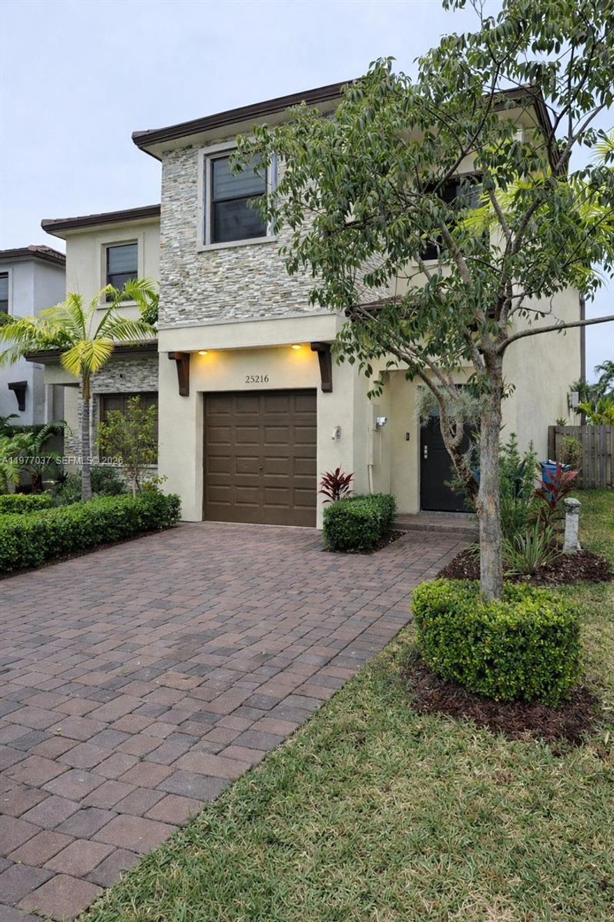 Welcome to this beautiful 3-bedroom, 2.5-bath townhouse in the highly desirable Campo Bello community. This home is the largest model in the neighborhood, featuring a spacious open layout, modern finishes, and great natural light throughout. Enjoy a large private fenced backyard—perfect for entertaining and family gatherings—plus a rare and highly valuable feature: 4 parking spaces. The home includes shutters for added peace of mind, and a brand-new electric water heater (2026). Low HOA of $271/month includes access to community amenities such as clubhouse, pool, playground, and security patrol. Conveniently located near the Florida Turnpike (Exit 9) and minutes from shopping, dining, and daily essentials. Tenant in place through July 31st and is flexible—willing to vacate with prior notice for an owner-occupant, or stay for investors seeking immediate rental income. A fantastic opportunity for first-time buyers, growing families, or investors. Don’t miss this one!