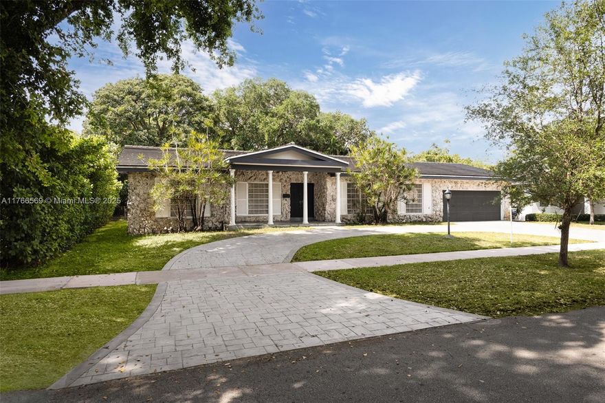 Seize the opportunity to build your dream home on this expansive 12,000 SF lot in the heart of Coral Gables or transform the existing 3,146 SF residence, built in 1968. This prime property, set in a prestigious neighborhood, offers a rare chance to create a custom home while starting with a well-appointed 5-bedroom, 3-bath structure. Featuring a formal living and dining room, a breakfast area, a double-car garage, and a saline pool, the existing home provides a strong foundation for renovation or expansion. Whether you choose to reimagine the current space or build anew, this sought-after location places you near top-rated schools, lush parks, and the best of Coral Gables living.