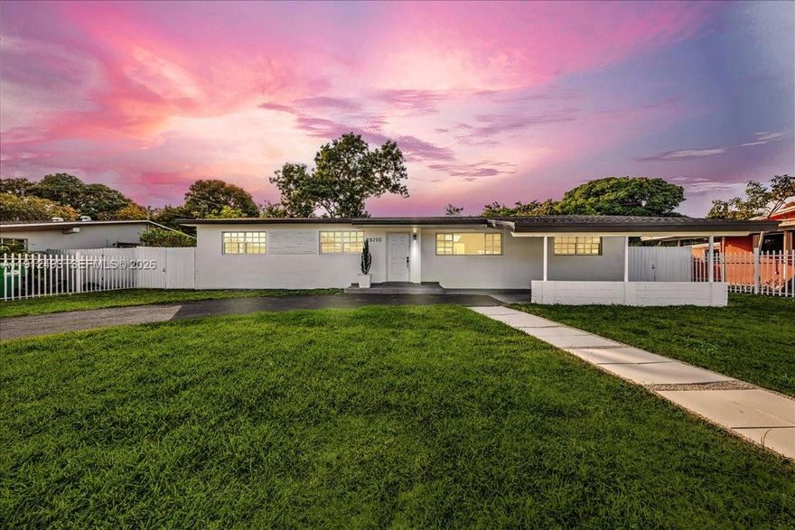 BEAUTIFUL 1 STORY COMPLETELY RENOVATED HOME.DON’T MISS THIS INCREDIBLE OPPORTUNITY TO OWN THIS GORGEOUS 3/2  PROPERTY. NEW ROOF ,NEWER CUSTOM KITCHEN WITH QUARTZ COUNTERTOPS,NEW STAINLESS STEEL APPLIANCES.LOCATED IN A FAMILY ORIENTED NEIGHBORHOOD. NEWER  FEATURES INCLUDE  LAUNDRY ROOM, MODERN GARDEN DESING  BACKYARD,MAKING YOUR OUT DOOR AREA UNIQUELY ATTRACTIVE AND RELAXING.PROPERTY FRESHLY PAINTED,  BASEBOARDS THROUGHOUT, NEW LAMINATED WATER PROOF VINYL FLOORS THROUGHOUT, HOME FULLY ENCLOSED ,THE DRIVEWAY FEATURES A GENTLE CURVE LEADING TO A GENEROUS CARPORT. PROVIDING ADDED COMFORT AND PROTECTION FOR YOUR VEHICLE DURING RAINY WEATHER. CENTRALLY LOCATED NEAR HARD ROCK STADIUM WITH EASY ACCESS TO MAJOR HIGHWAYS, SHOPPINGS AND DININGS.!NO HOA,READY TO MOVE IN.!