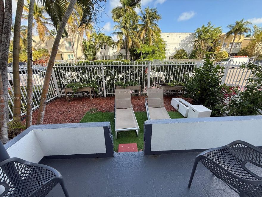 Huge private front yard!

Now offering 1st month free on a 12-month lease for move-ins before December 15th Experience South Beach living at its finest in this charming 2-bedroom, 1-bath apartment just steps from Lincoln Road. This sun-drenched garden-style home features pool views, a spacious open living area, and a private patio perfect for relaxing outdoors. Enjoy modern comforts with central A/C, large windows, stainless steel appliances (including a dishwasher), granite countertops, ample cabinet space, recessed lighting, and classic Art Deco touches. Offered furnished or unfurnished for your convenience at the same price. 6-12 month lease options. Amenities include: Beautiful community pool, laundry room & On-site bike, scooter and moped parking. Move in ready!