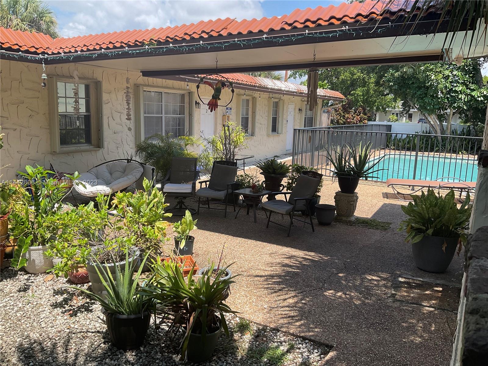 Mose charming unique home in desirable area, Wilton manors, multimillion dollar neighborhood.
Very large two bedroom two bath with a central air conditioning, fireplace foyer, bedroom, viewing pool
2 patios washer dreyer new double side stainless steel refrigerator
Location perfect close to all activities shopping and 195