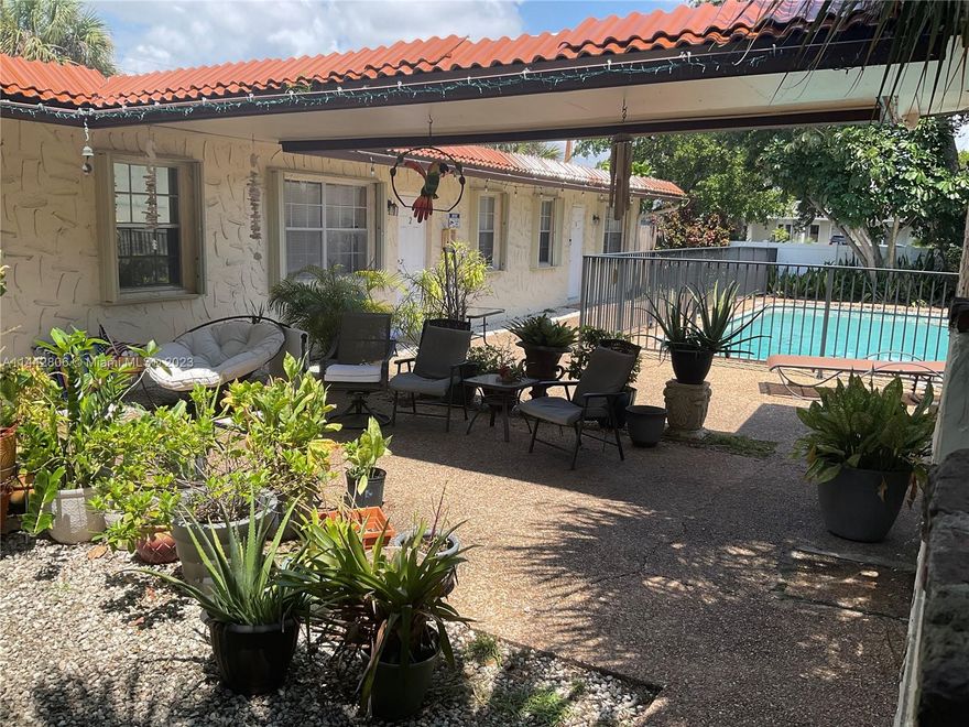 Mose charming unique home in desirable area, Wilton manors, multimillion dollar neighborhood.
Very large two bedroom two bath with a central air conditioning, fireplace foyer, bedroom, viewing pool
2 patios washer dreyer  new double side stainless steel refrigerator 
Location perfect close to all activities shopping and 195
