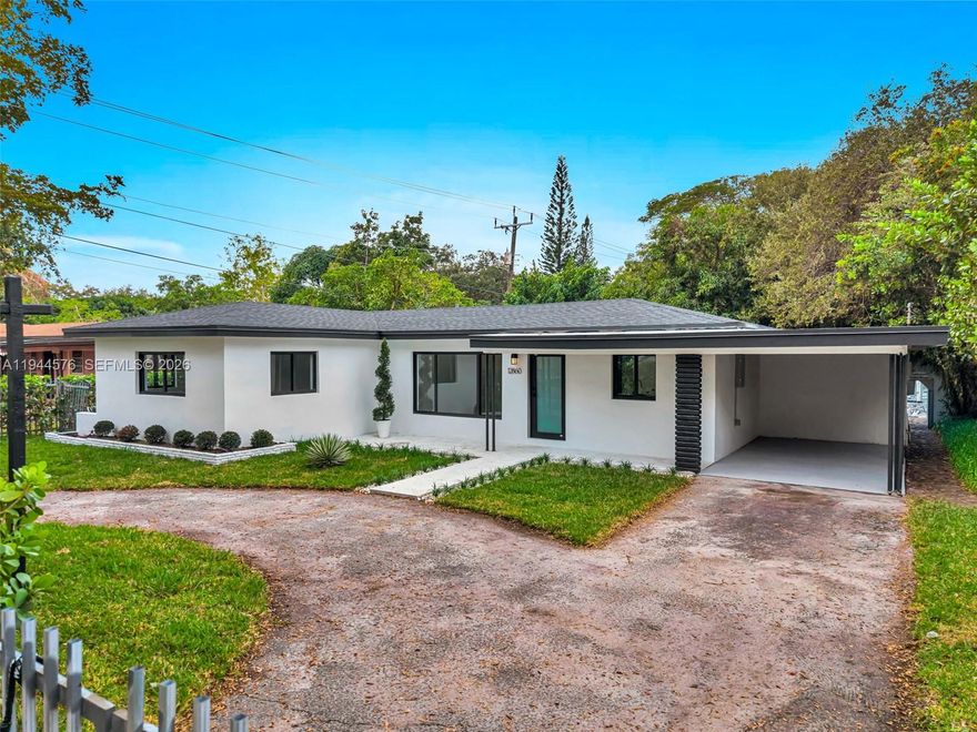 Welcome to your brand-new beginning in the heart of North Miami! This beautifully re-imagined 3-bedroom, 2-bath home offers peace of mind and modern style with ALL NEW roof, plumbing, and electrical systems—every major upgrade already done. Step inside to discover a sleek, contemporary interior featuring impact windows, elegant quartz countertops, and high-efficiency appliances designed for comfort and savings.

The open, light-filled layout showcases clean lines, modern finishes, and a fresh neutral palette, creating a move-in-ready space that feels both stylish and welcoming. Outside, enjoy a huge private yard—a true blank canvas ready for a pool, garden, or outdoor entertainment oasis. The fully fenced driveway and covered carport provide convenience, security, and ample parking.

Perfect for homeowners or investors, this property combines modern upgrades, smart efficiency, and endless potential in a growing neighborhood close to shopping, dining, and major highways.

A rare opportunity to own a fully renovated home in the highly desirable 33161 zip-code—schedule your showing today!